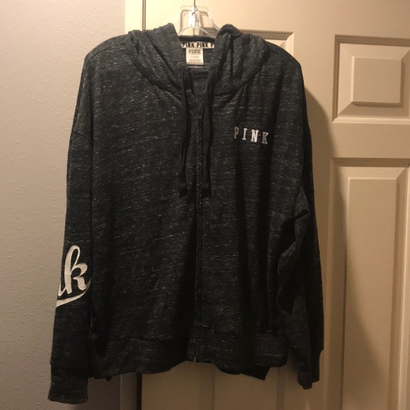 PINK Victoria's Secret Sweaters - PINK Victoria’s Secret zip up jacket w/hood